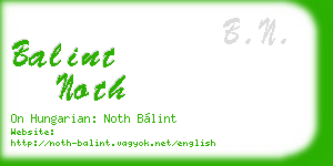 balint noth business card