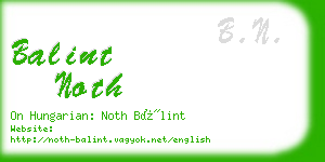 balint noth business card